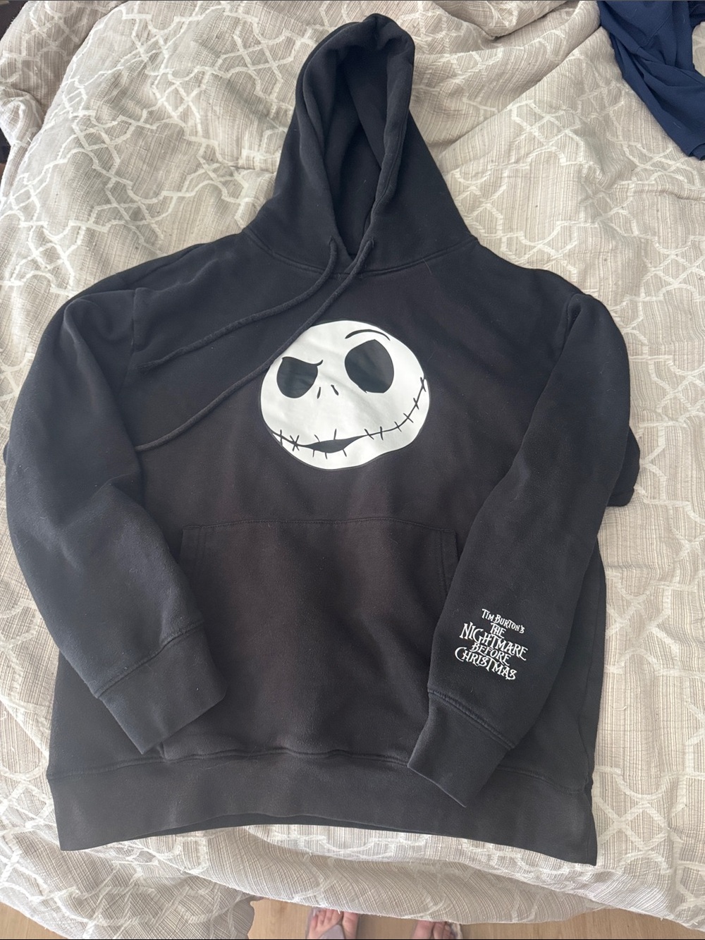 Disney The Nightmare Before Christmas Jack Skellington Black Pullover Hoodie